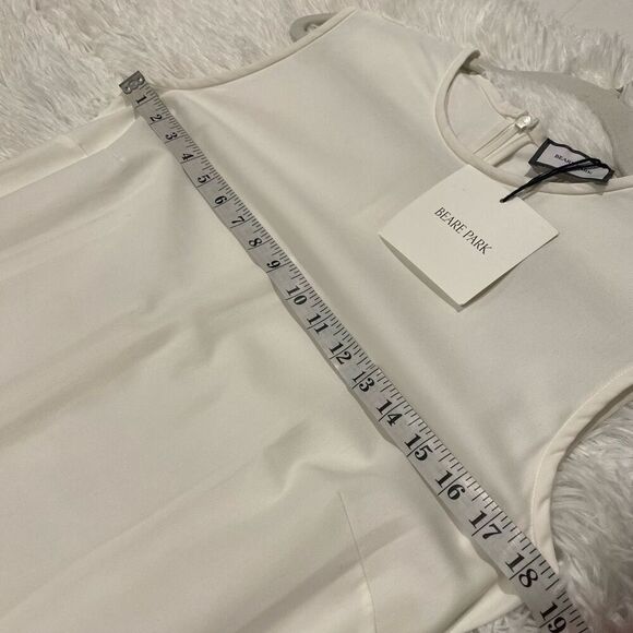 NEW Beare Park Drill Sleeveless Dress in Ivory SS23 Size 6 - Picture 3 of 9